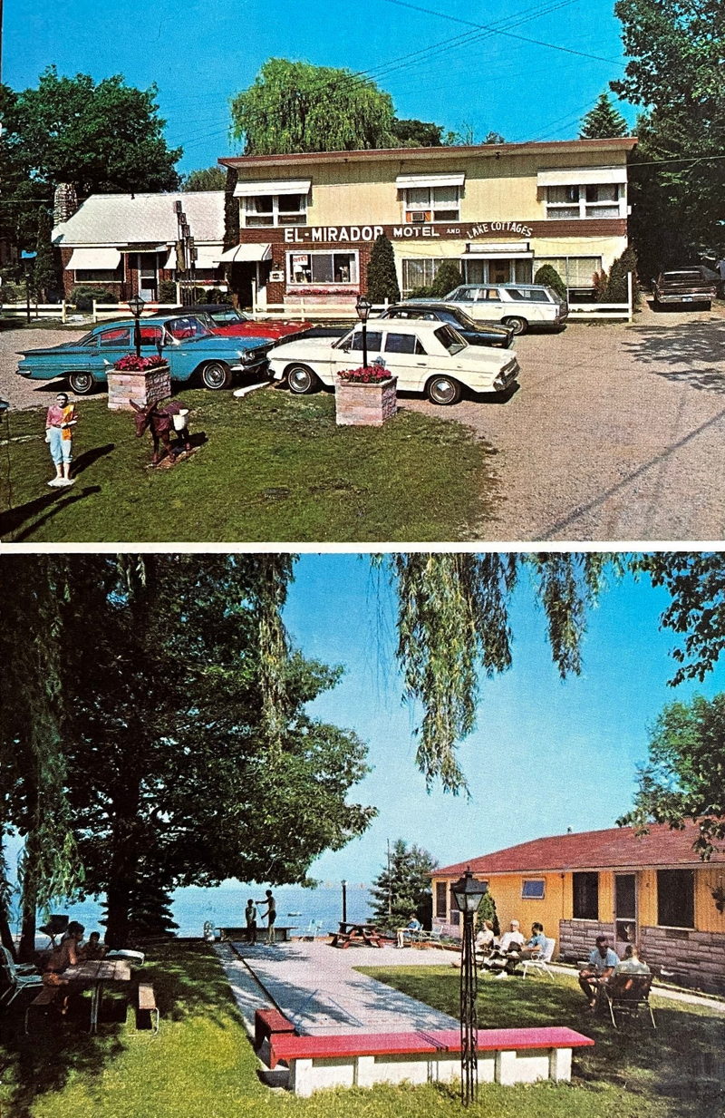Huron House Bed and Breakfast (El Mirador Beach Motel) - Vintage Postcard
